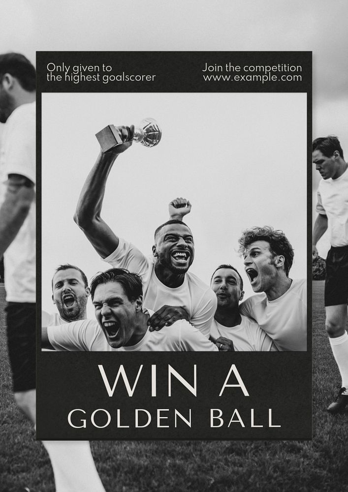 Football  poster template, editable text and design