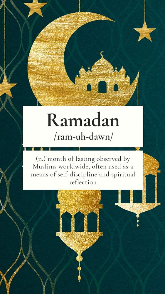 Ramadan Kareem Facebook story template, editable design