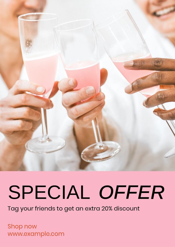 Special offer poster template, editable text and design