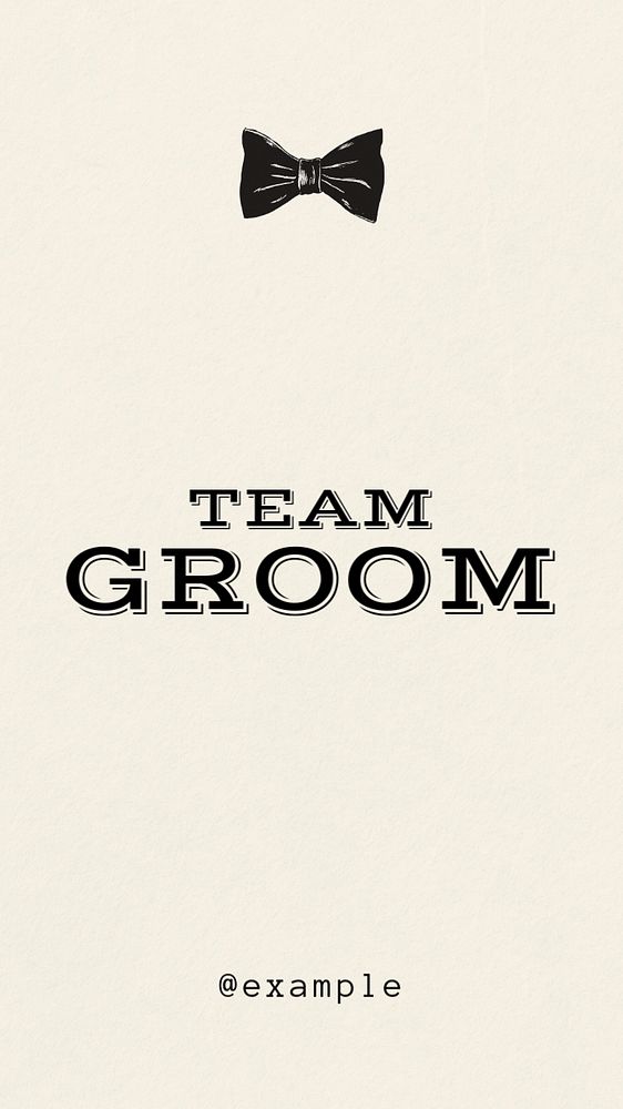 Team groom Instagram story template, editable text