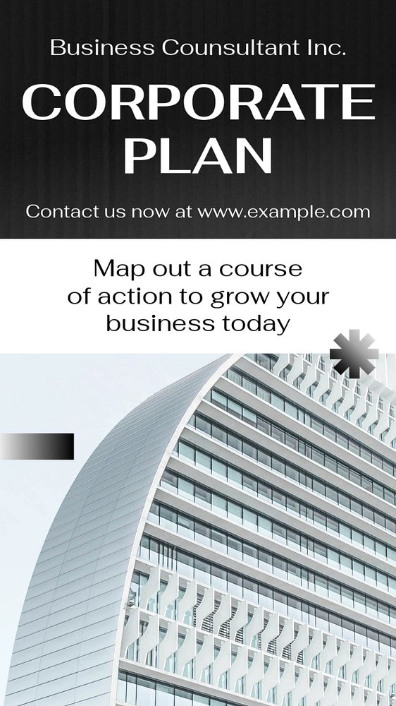 Corporate plan  Instagram story template, editable text