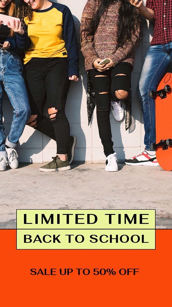 Back to school social story template, editable Instagram design 