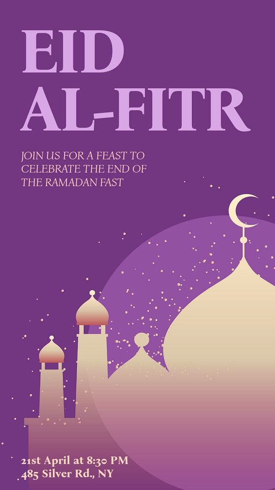 Eid al-Fitr  Instagram story template, editable text