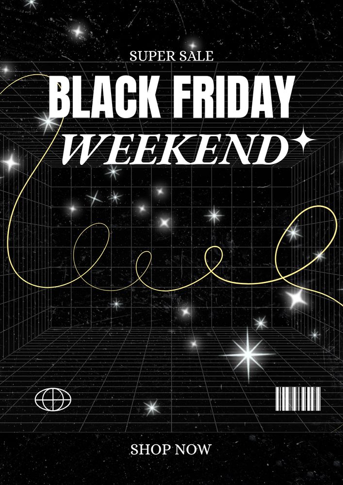 Black Friday  poster template, editable text and design