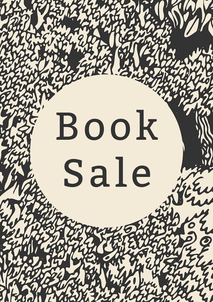 Book Sale editable poster template