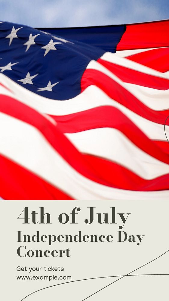 4th of July social story template, editable Instagram design 