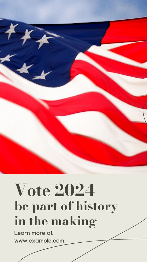 Vote, election campaign Instagram story template, editable text