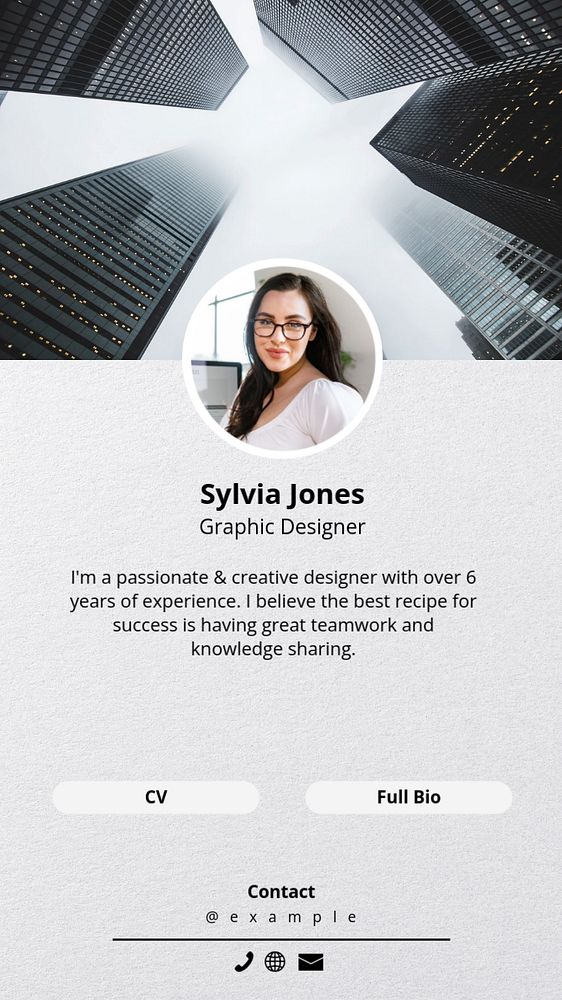 Business profile  social story template, editable Instagram design 