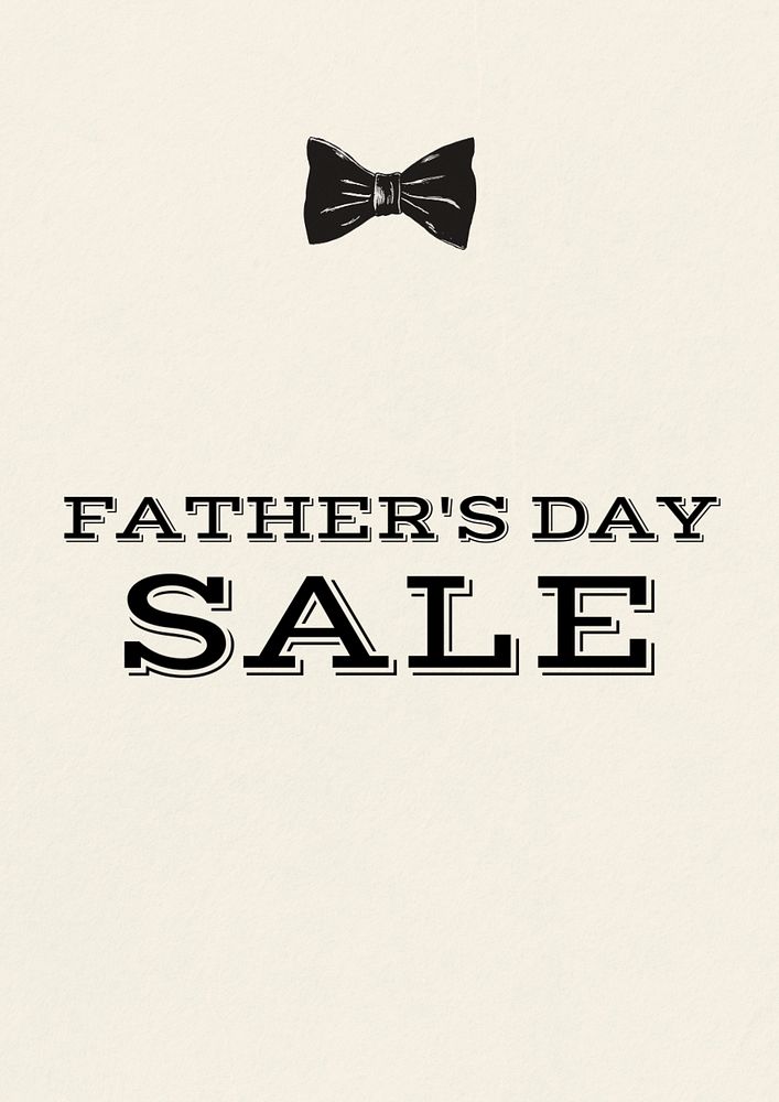 Fathers day sale poster template, editable text and design