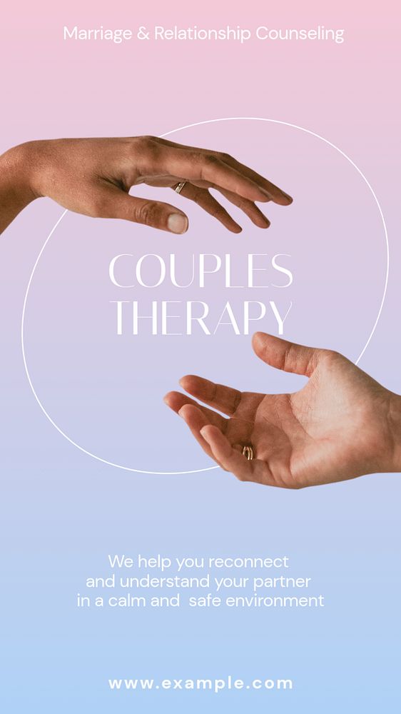 Couples therapy  Instagram story template, editable text