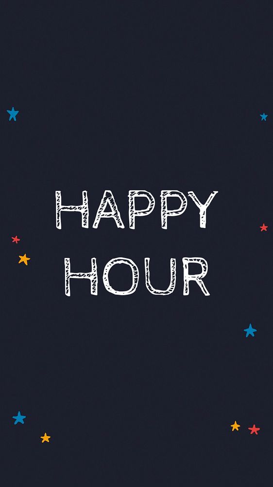 Happy hour Instagram story template, editable text