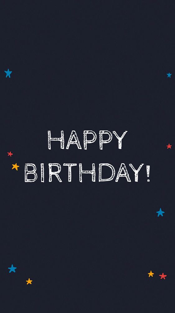 Happy birthday Instagram story template, editable text