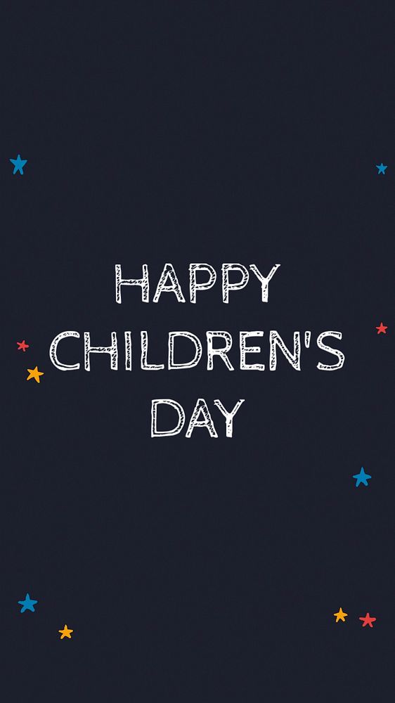 Happy children's day Instagram story template, editable text