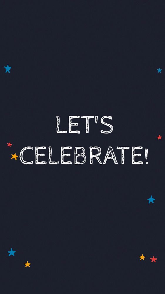 Let's celebrate! Instagram story template, editable text