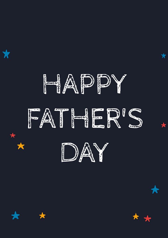 Father's day poster template, editable text & design