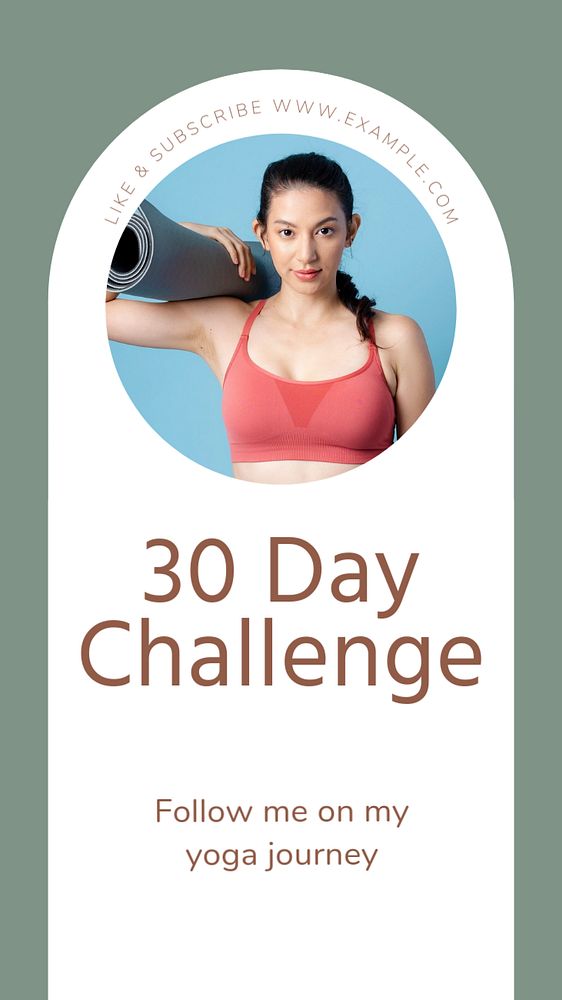 30 day challenge social story template, editable Instagram design 