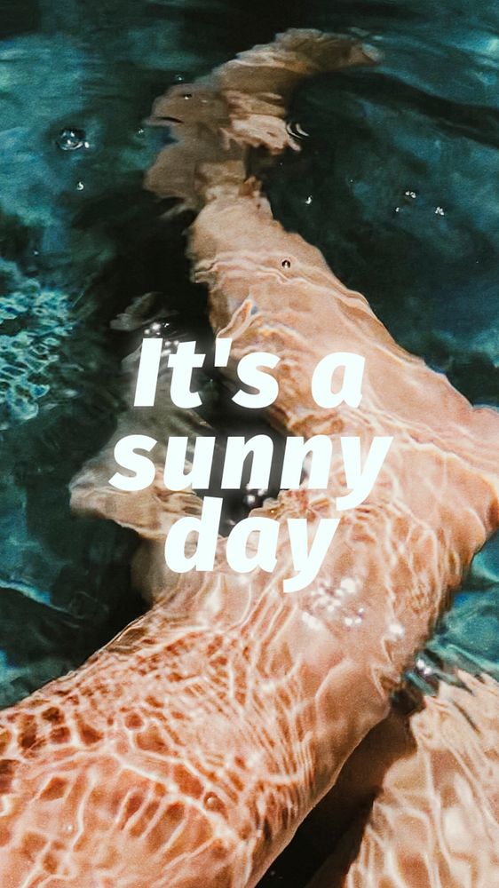 Sunny day Instagram story template, editable text