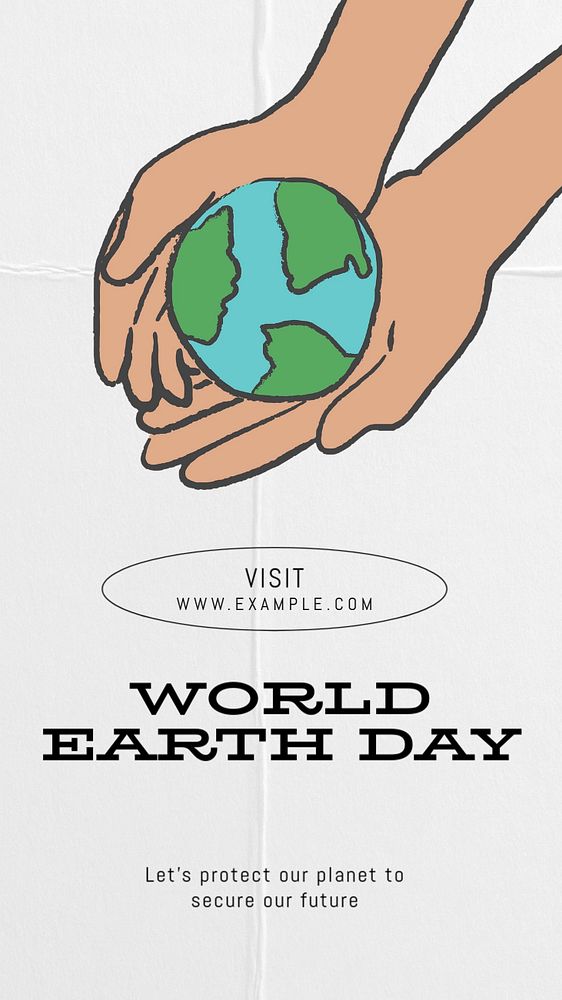 World earth day  social story template, editable Instagram design 