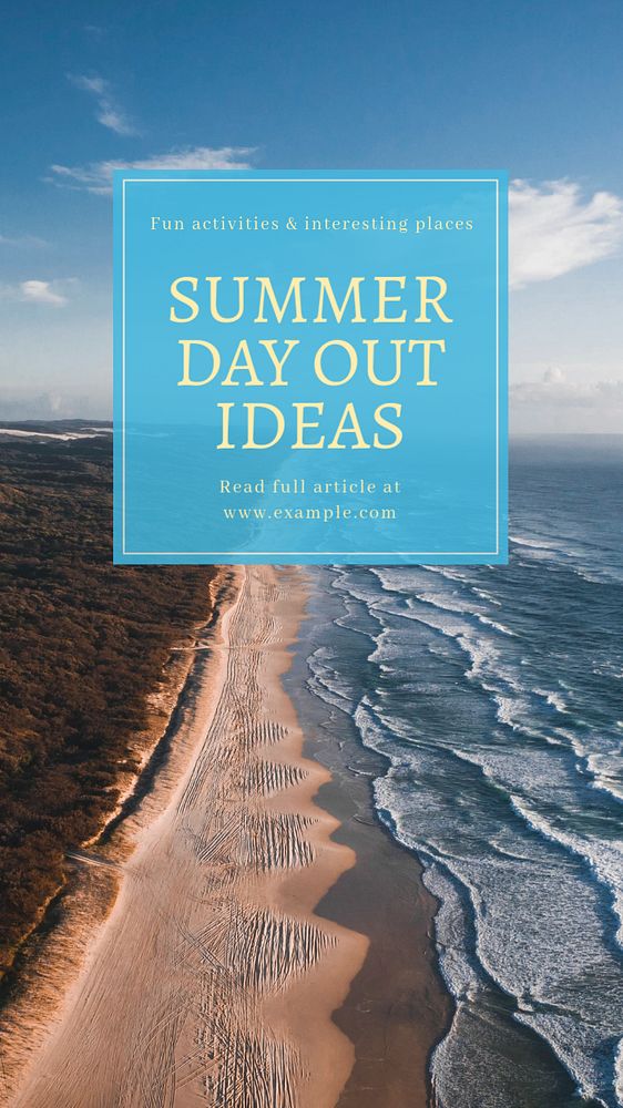 Summer ideas Instagram story template, editable text