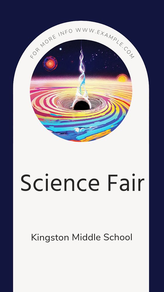 Science Fair social story template, editable Instagram design 