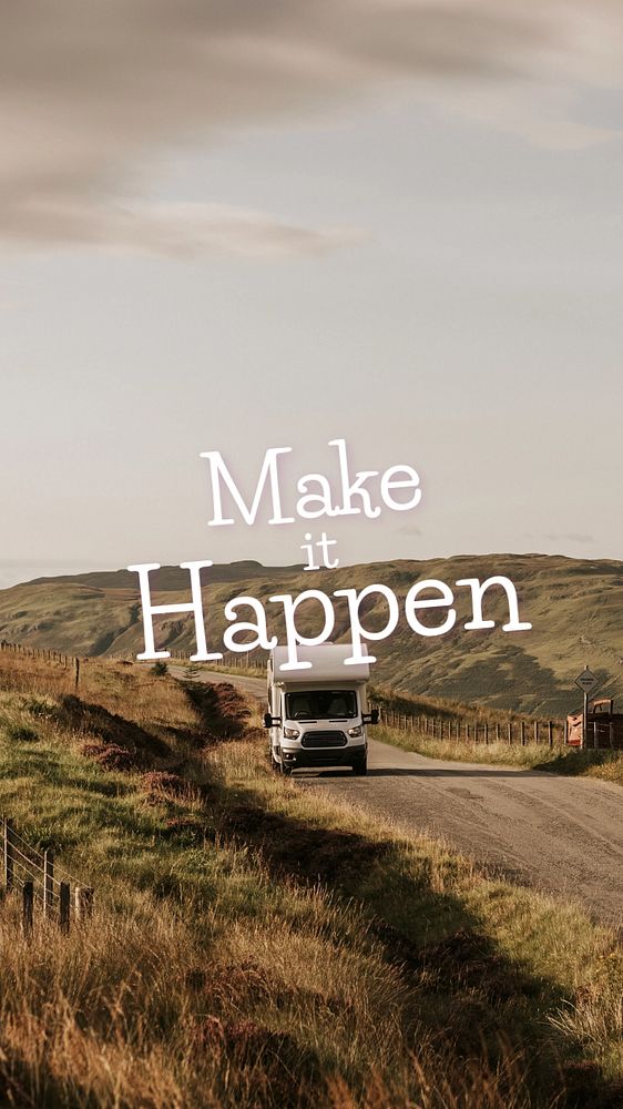 Make it happen Instagram story template, editable text