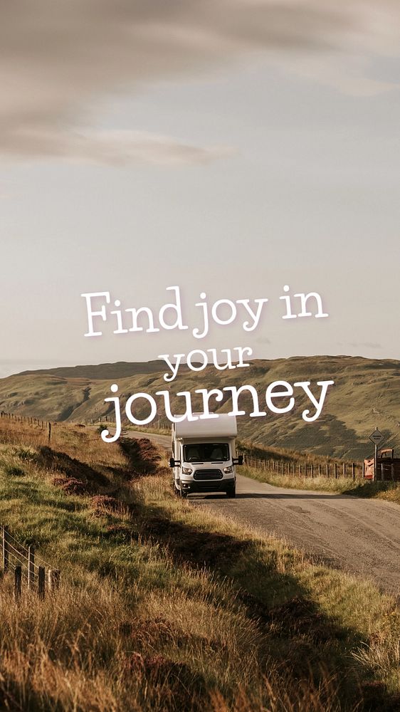 Joyful journey & life Instagram story template, editable text