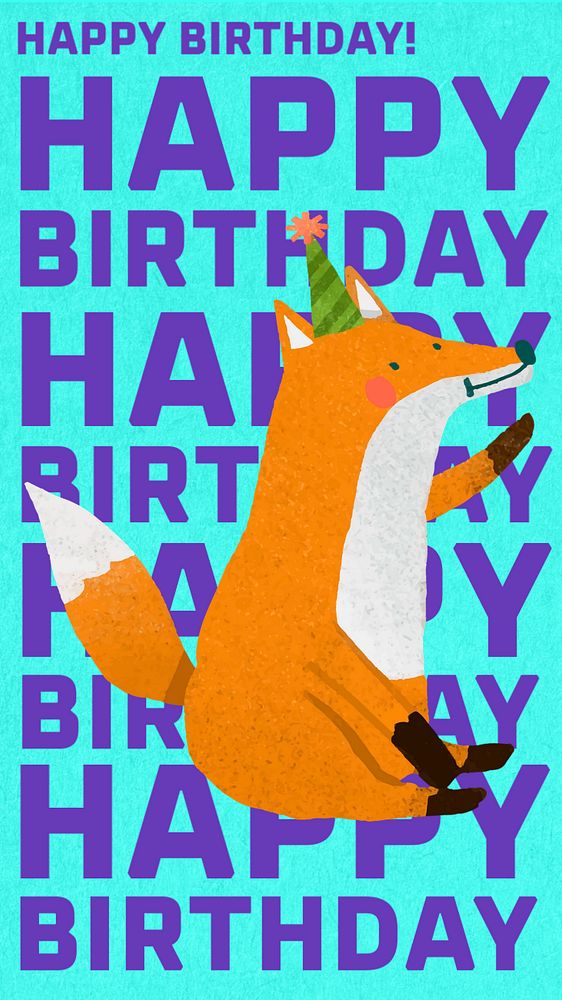 Happy birthday  Instagram story template, editable text