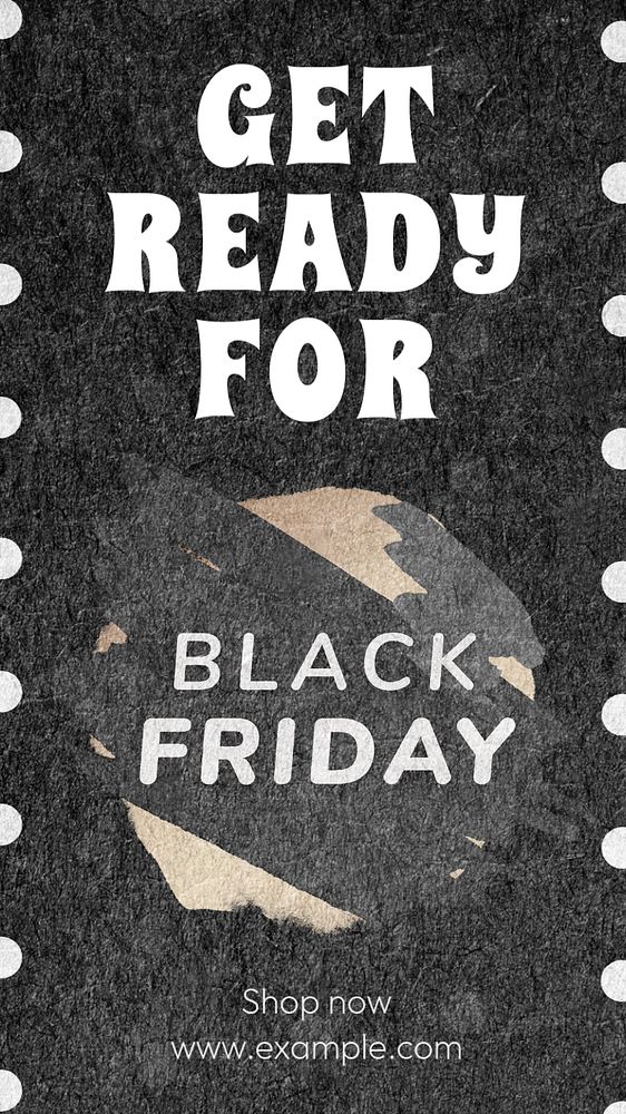 Black Friday Instagram story template, editable text