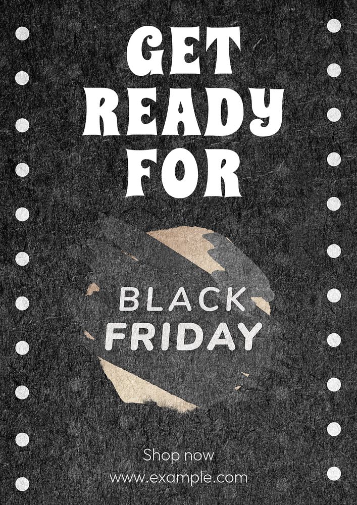 Black Friday poster template, editable text and design