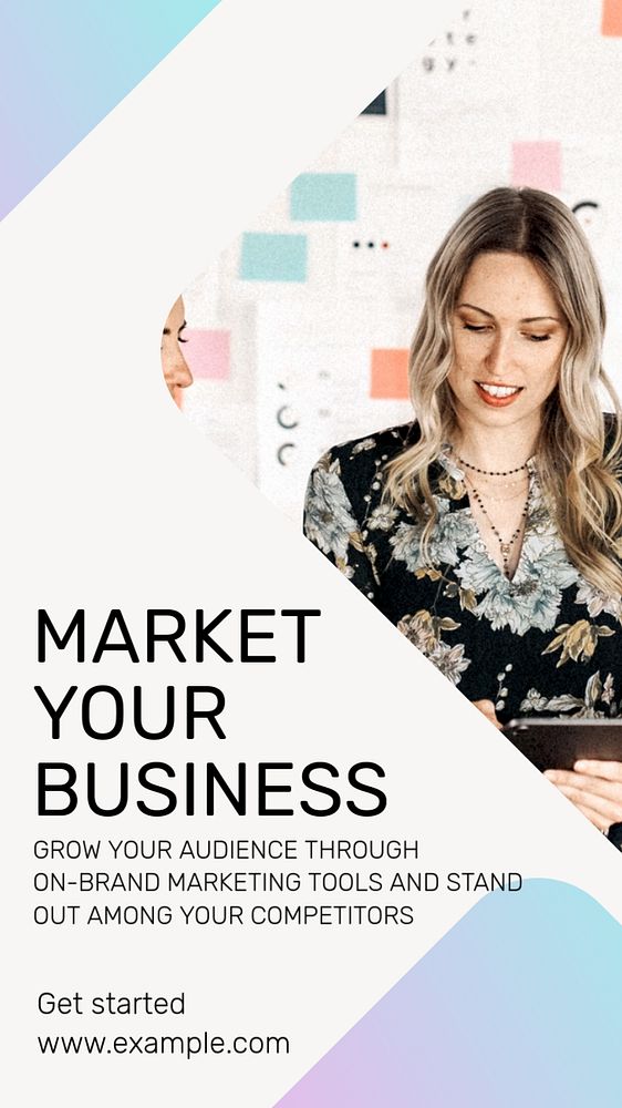 Market your business Instagram story template, editable text