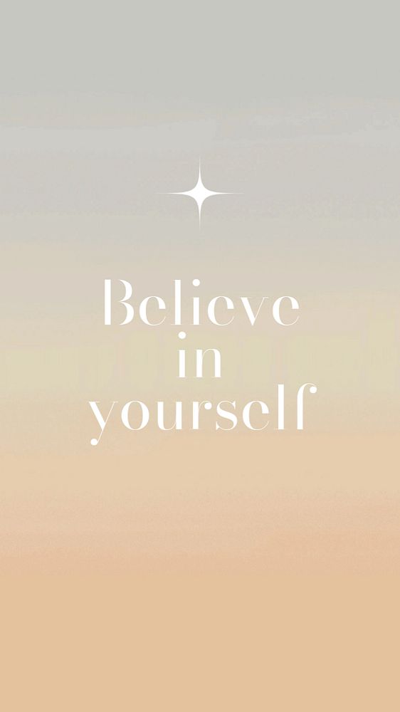 Believe in yourself Instagram story template, editable text