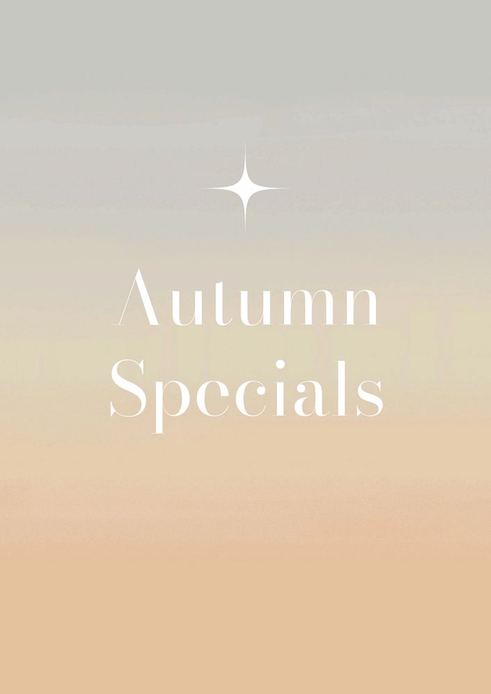 Autumn specials poster template, editable text & design