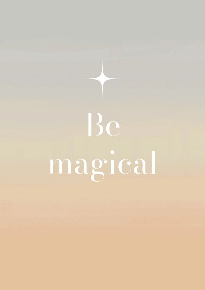 Be magical poster template, editable text & design