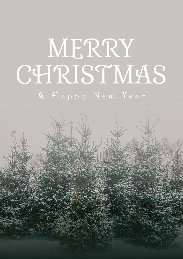 Christmas & new year poster template, editable text and design