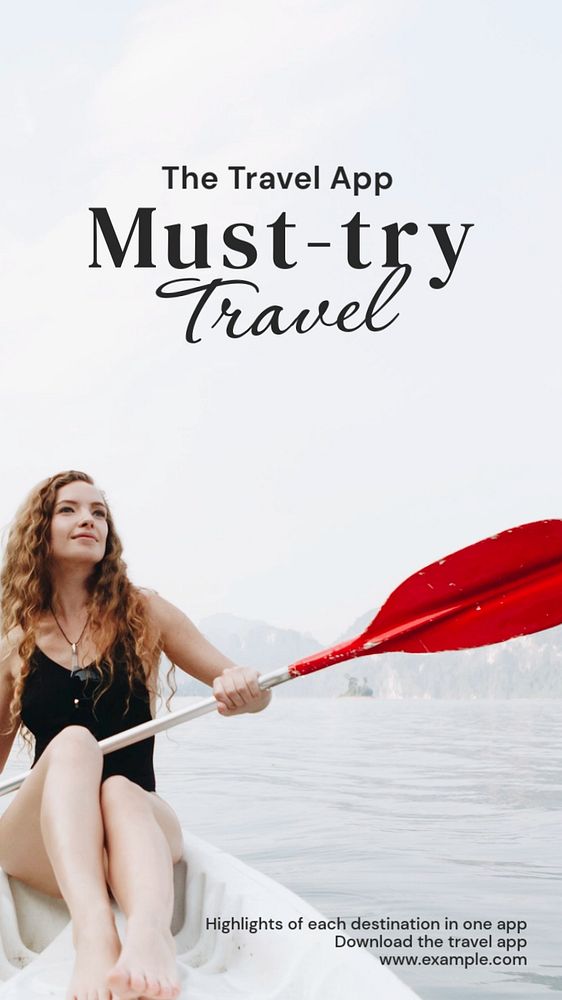 Must-try travel Instagram story template, editable text