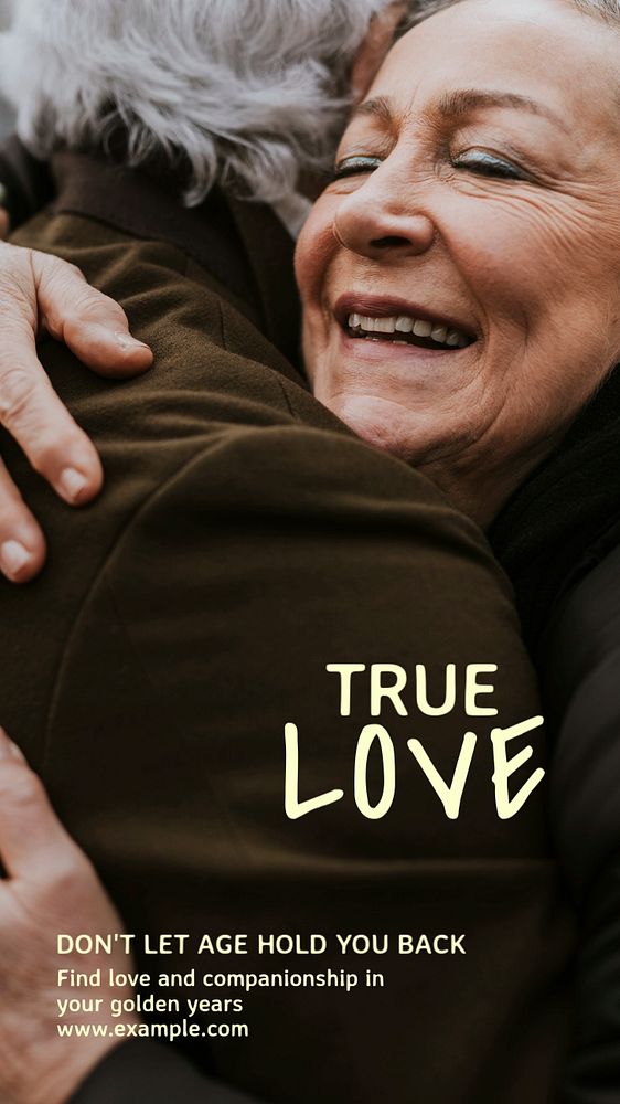 True love Instagram story template, editable text