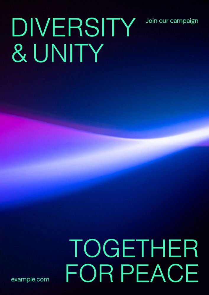 Diversity & unity poster template, editable text & design