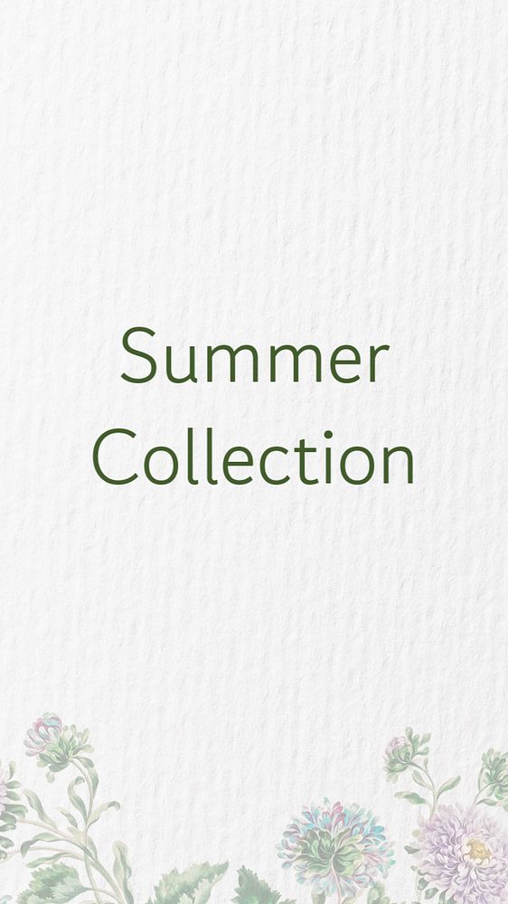 Summer collection Instagram story template, editable text