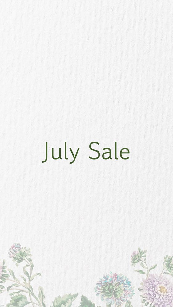 July sale Instagram story template, editable text