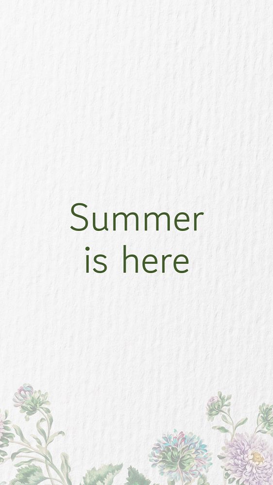 Summer is here Instagram story template, editable text