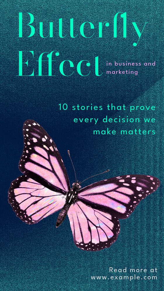 Butterfly effect  social story template, editable Instagram design 