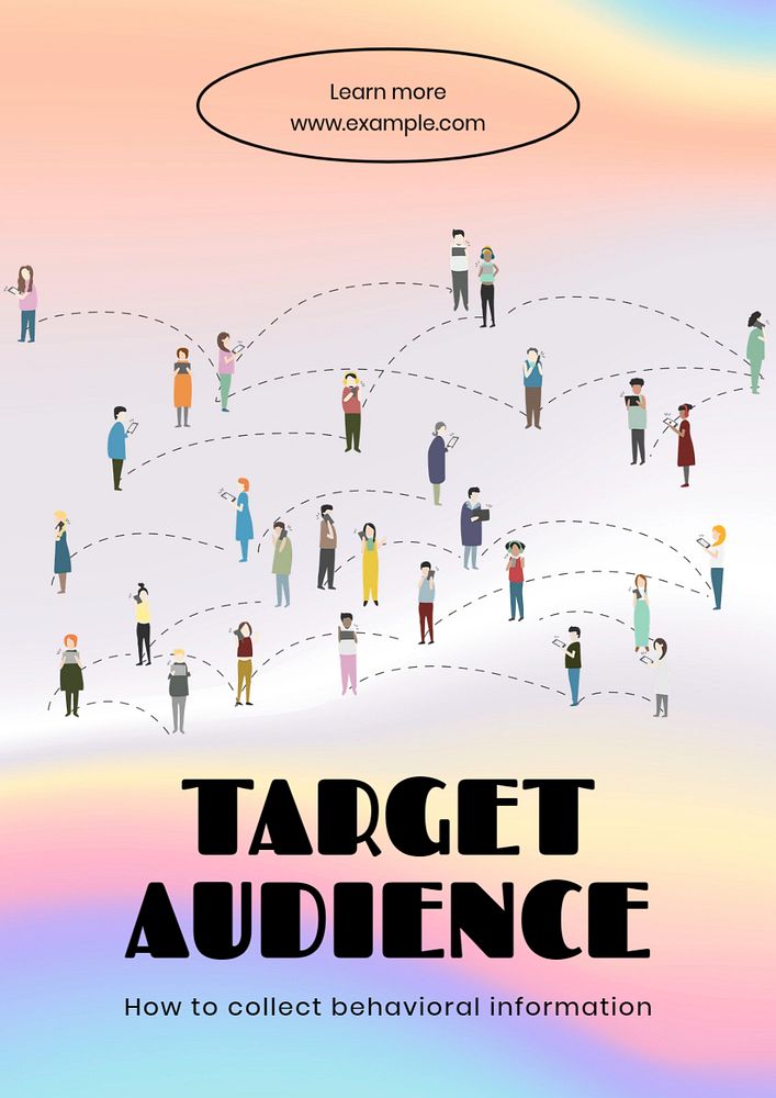 Target audience  poster template, editable text and design