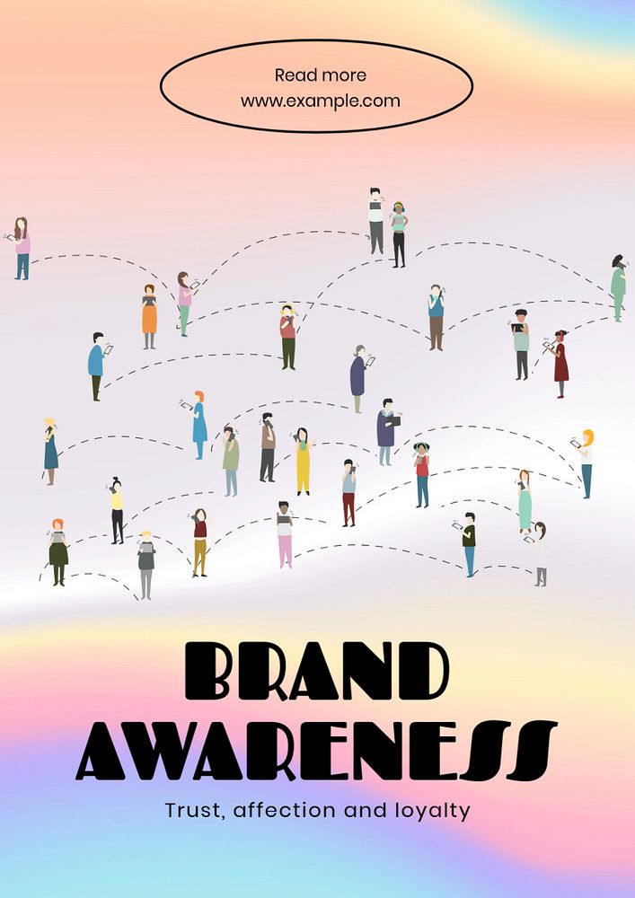 Brand awareness  poster template, editable text and design