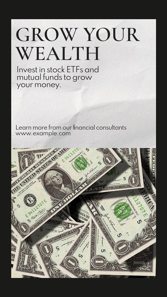 Investment & finance Facebook story template, editable design