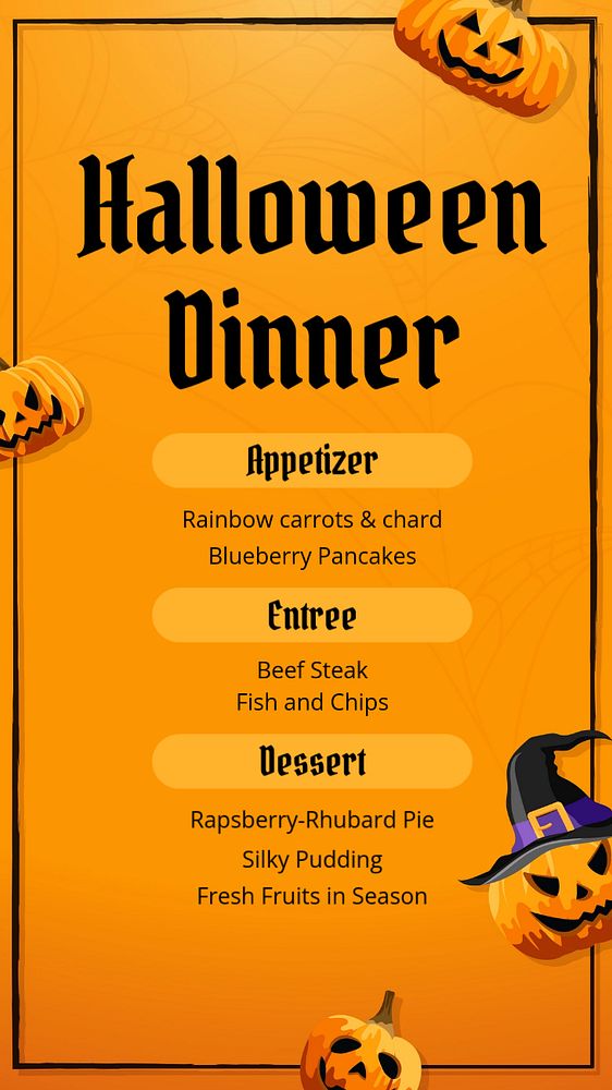 Restaurant menu Instagram story template, editable text