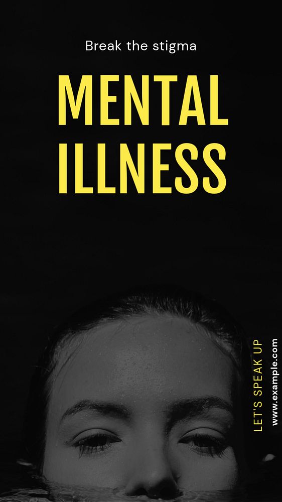 Mental illness Instagram story template, editable text