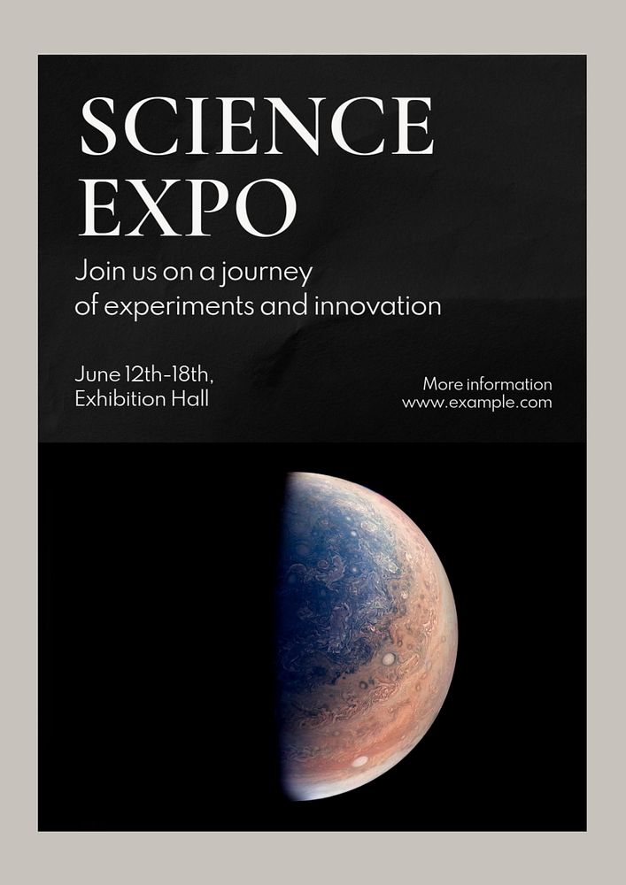 Science expo  poster template, editable text and design