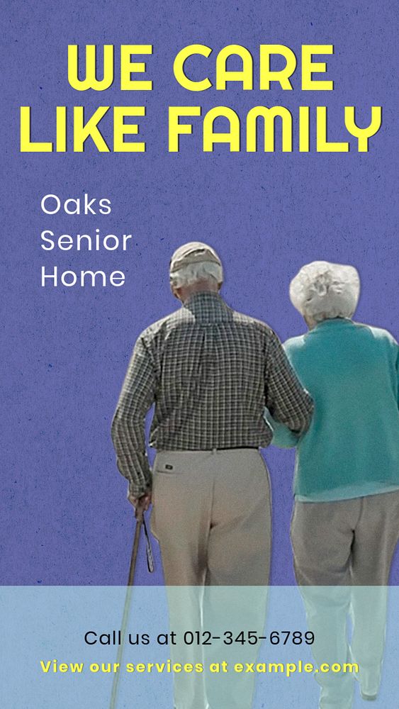 Senior home  social story template, editable Instagram design 