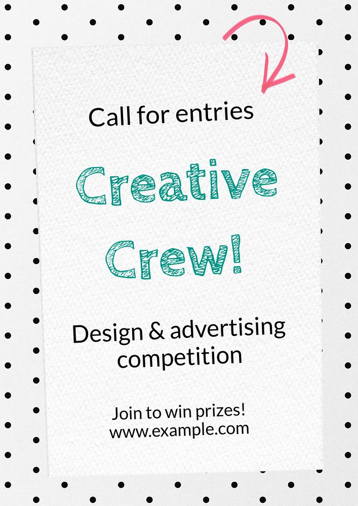 Advertising competition poster template, editable text & design