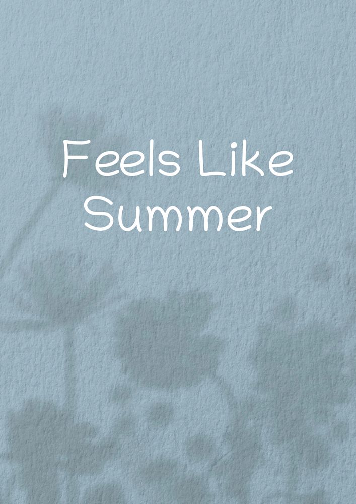 Feels like summer poster template, editable text and design